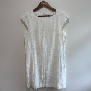 Versace Collection Ivory Textured Mini Dress